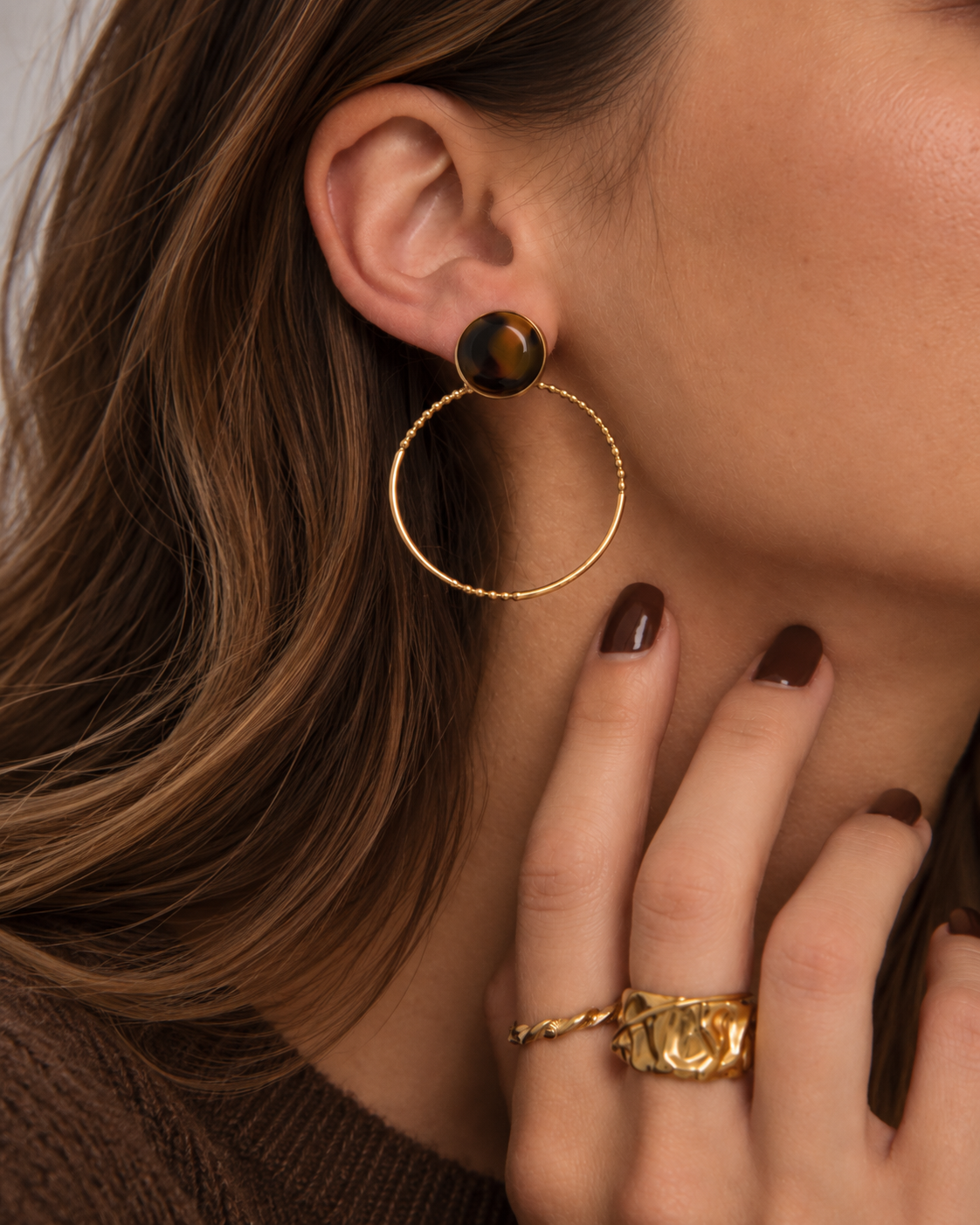 Boucles d'oreilles Ambre