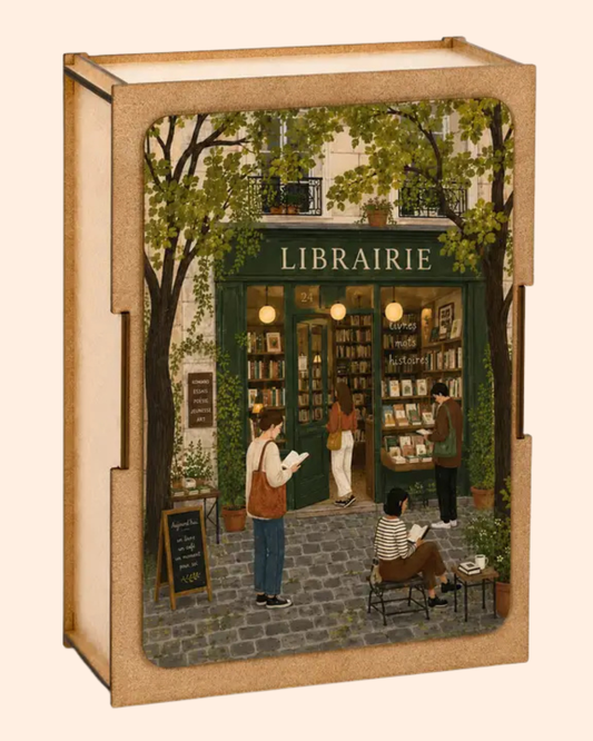 Mini puzzle en bois Librairie française